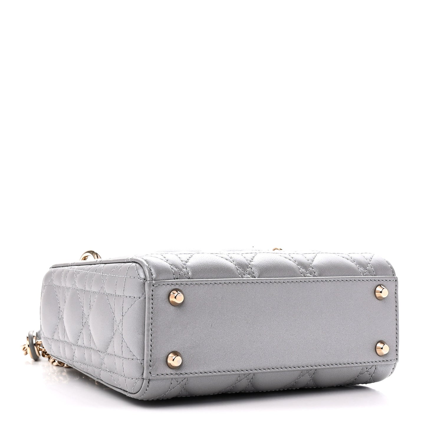 Lambskin Cannage Mini Lady Dior Grey
