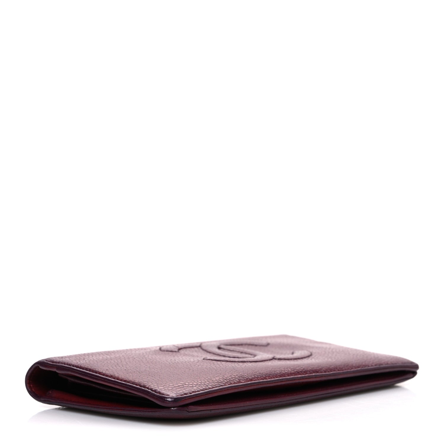Chanel Caviar Timeless CC Yen Wallet Burgundy 4 of 8