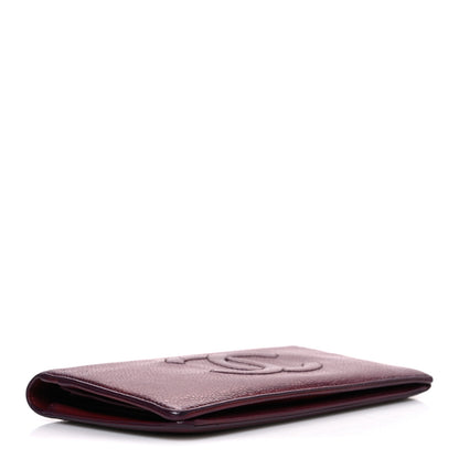 Chanel Caviar Timeless CC Yen Wallet Burgundy 4 of 8