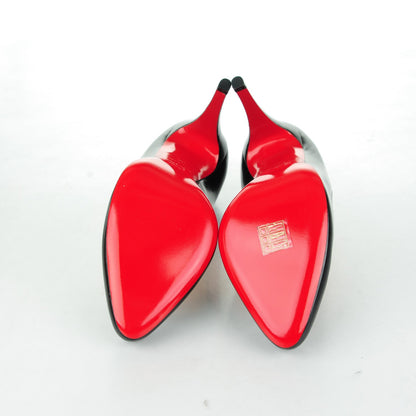 Christian Louboutin Jazz Calfskin Decollete 868 100 Pumps 38 Black 5 of 7