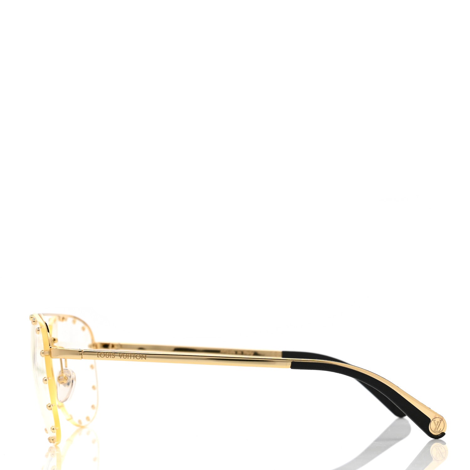 Louis Vuitton Metal The Party Aviator Sunglasses Z0997W Gold 3 of 8