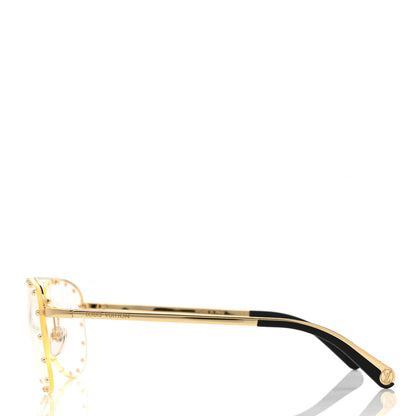 Louis Vuitton Metal The Party Aviator Sunglasses Z0997W Gold 3 of 8