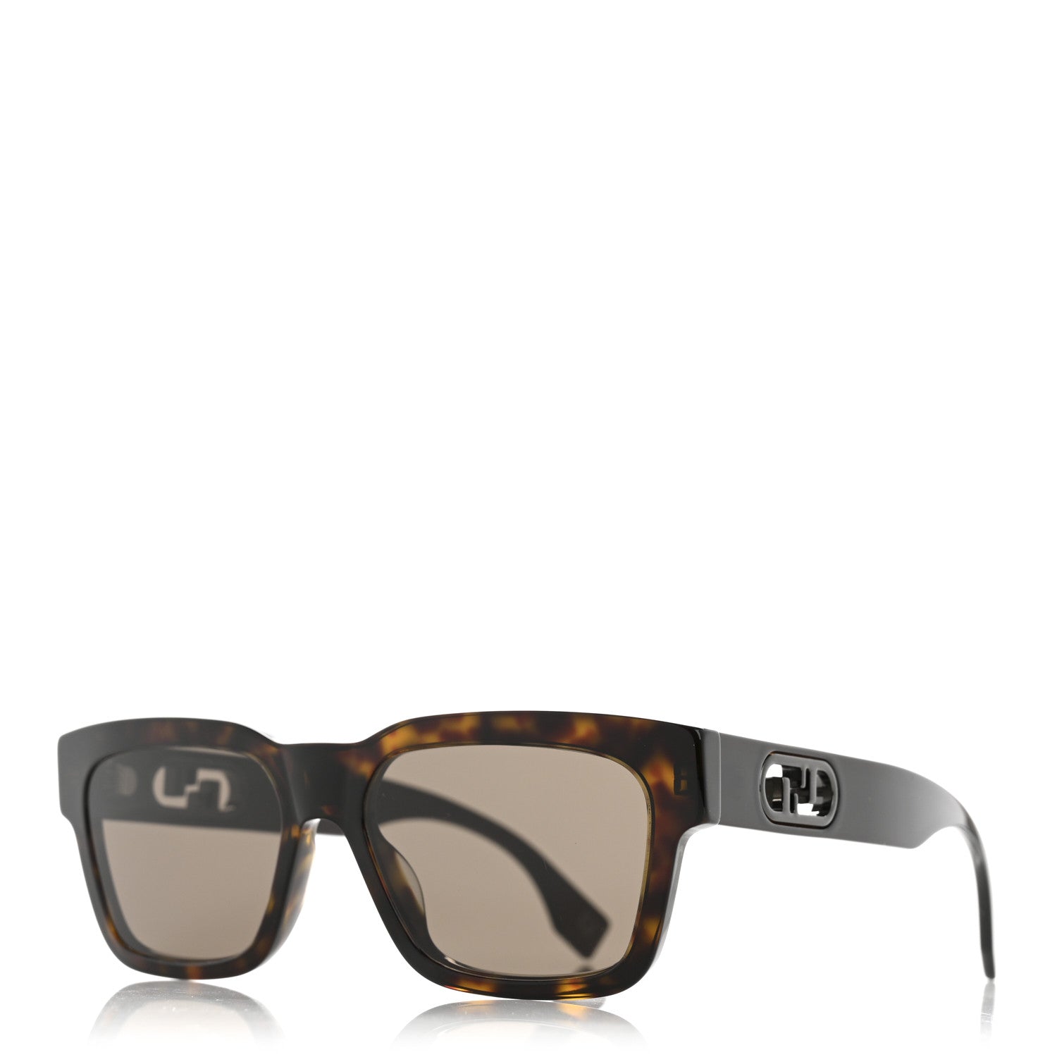 Fendi Acetate O'Lock Square Sunglasses FE401071 Tortoise 1 of 8