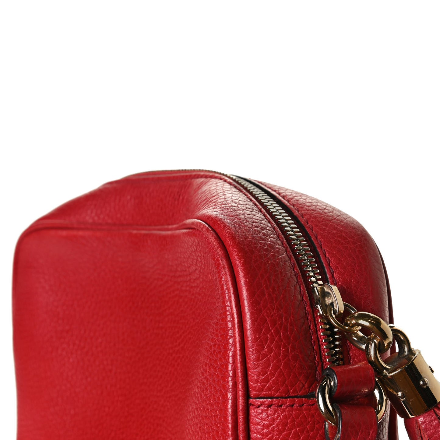Pebbled Calfskin Small Soho Disco Bag Tabasco Red