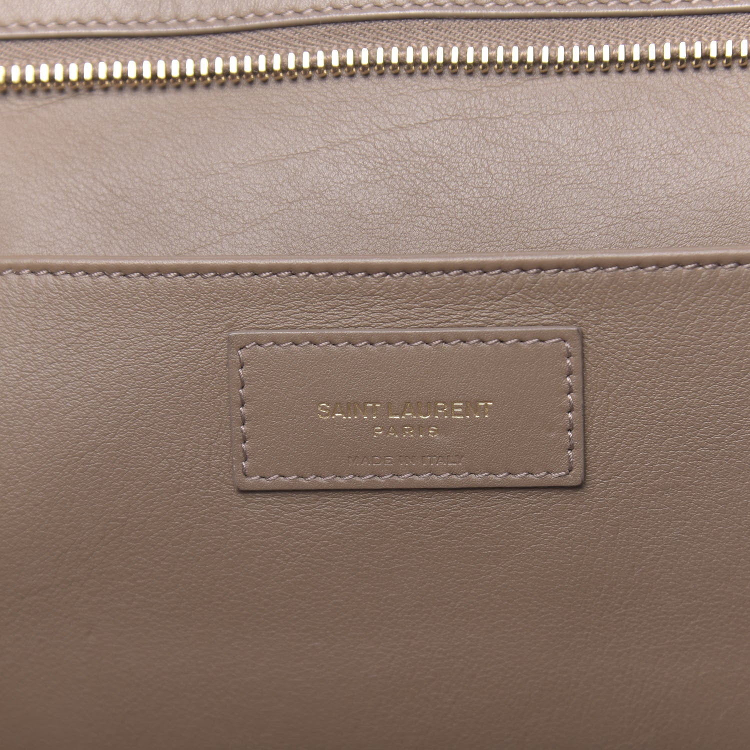 Saint Laurent Calfskin Suede Small Monogram Downtown Cabas Taupe 6 of 21