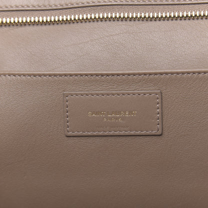 Saint Laurent Calfskin Suede Small Monogram Downtown Cabas Taupe 6 of 21