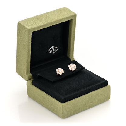 Van Cleef & Arpels 18K Rose Gold Diamond Fleurette Earrings 5 of 5