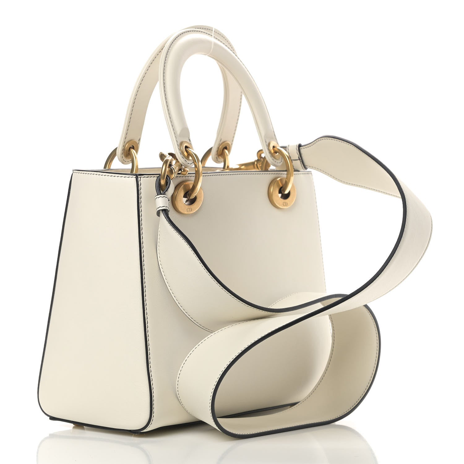 Christian Dior Calfskin Niki De Saint Phalle Medium Supple Lady Dior Off White 2 of 8