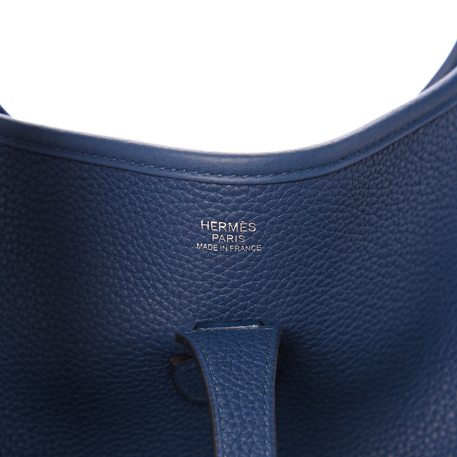 Hermes Taurillon Clemence Evelyne III PM Deep Bleu 5 of 10