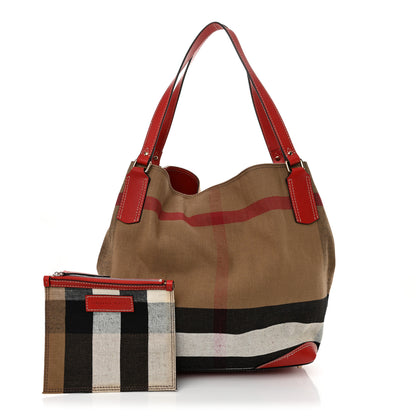 Burberry Canvas Mega Check Medium Maidstone Cadmium Red 3 of 12