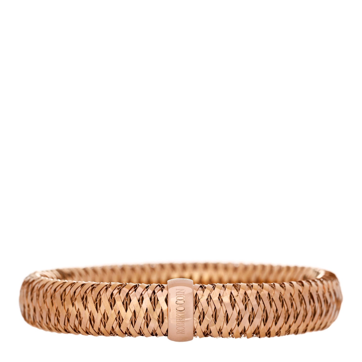 Roberto Coin 18K Rose Gold Primavera Flex Bangle Bracelet 1 of 4