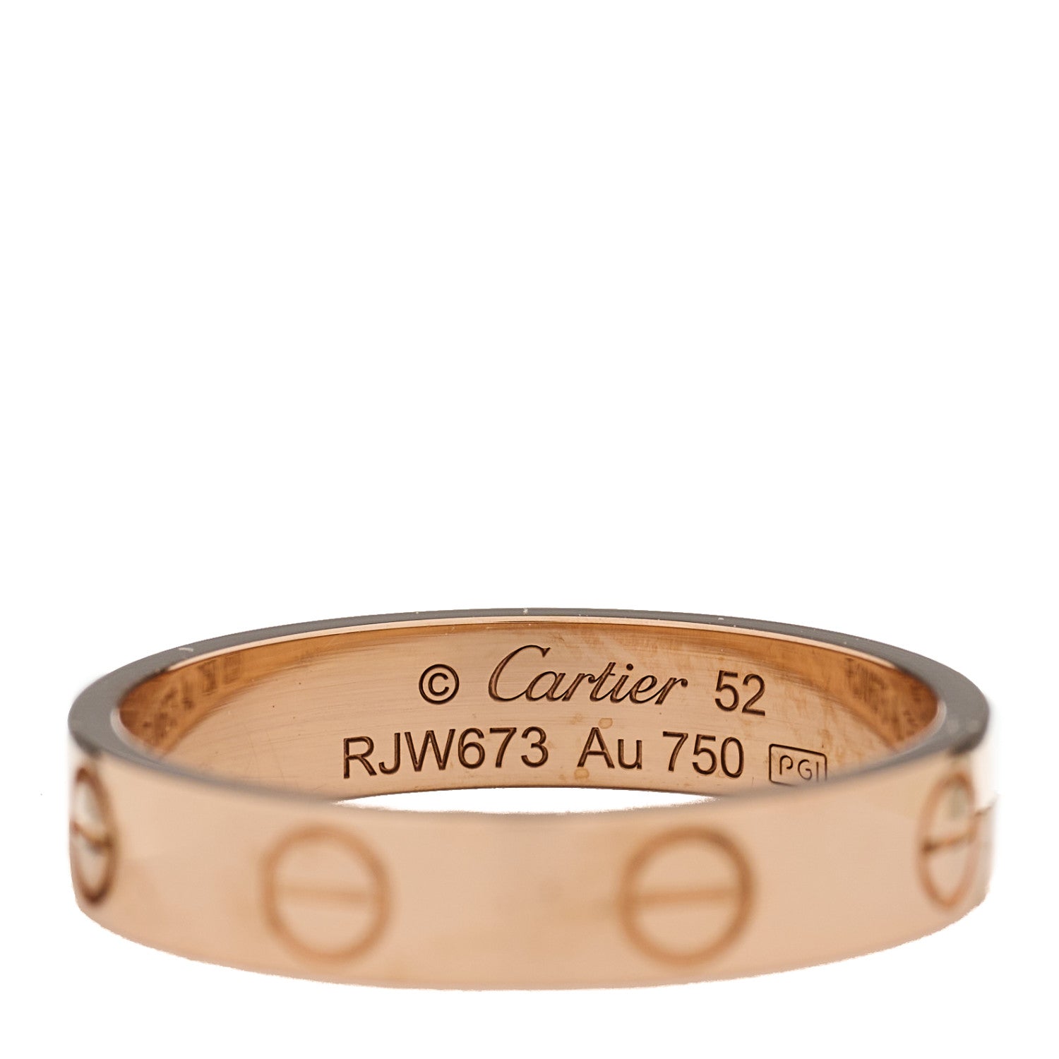 Cartier 18K Pink Gold 3.5mm LOVE Wedding Band Ring 52 6 4 of 5