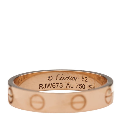 Cartier 18K Pink Gold 3.5mm LOVE Wedding Band Ring 52 6 4 of 5