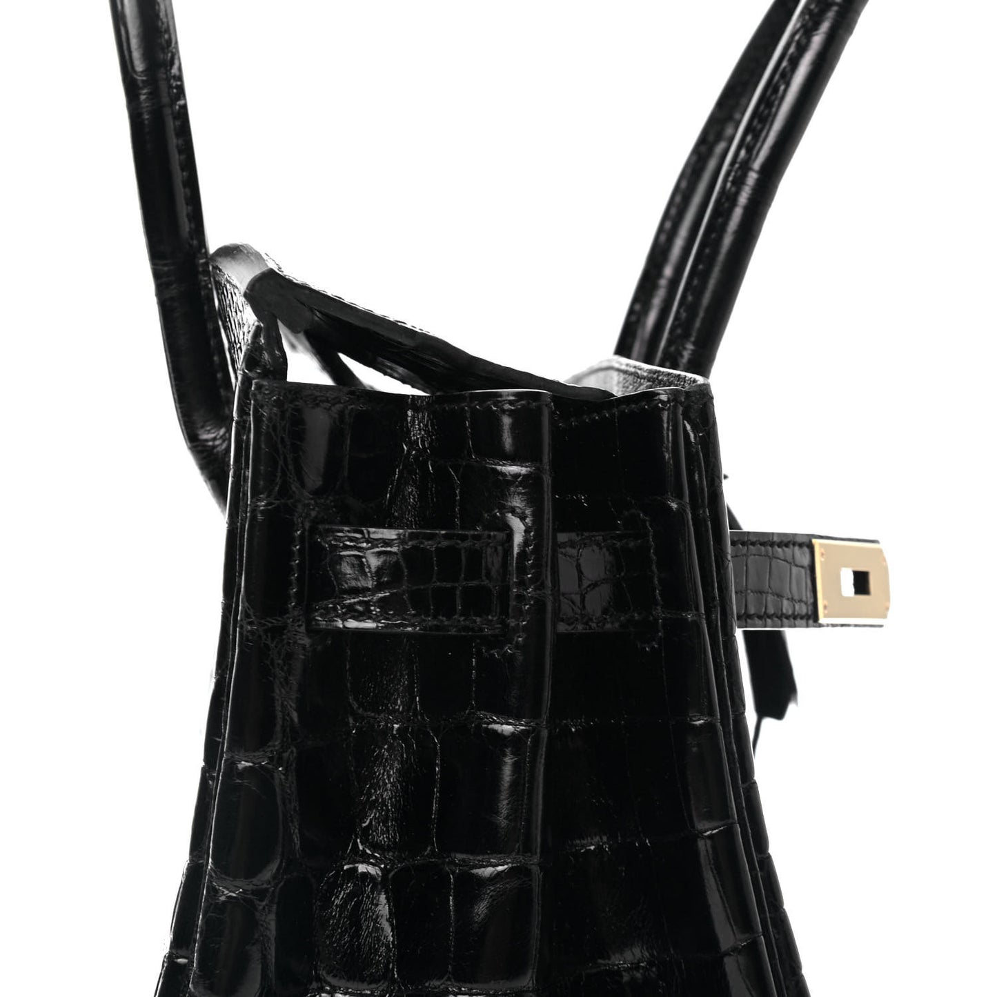 Shiny Niloticus Crocodile Birkin 30 Black