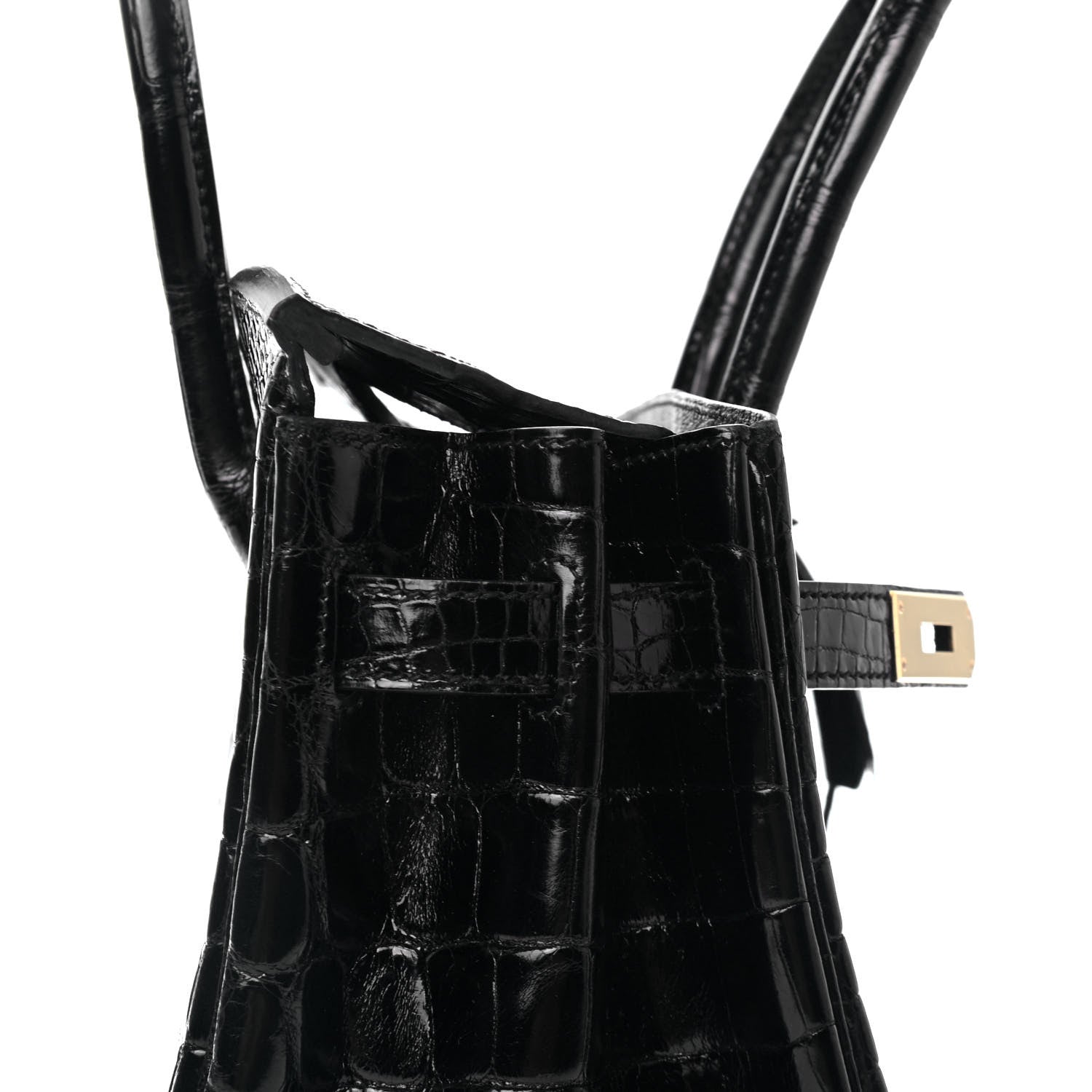 Hermes Shiny Niloticus Crocodile Birkin 30 Black 13 of 33