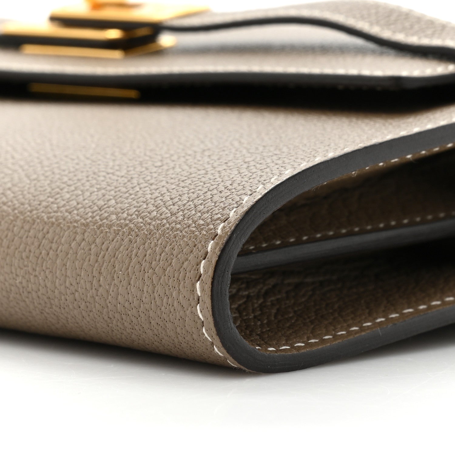Hermes Chevre Mysore Kelly To Go Wallet Etoupe 8 of 14