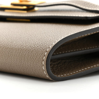 Hermes Chevre Mysore Kelly To Go Wallet Etoupe 8 of 14