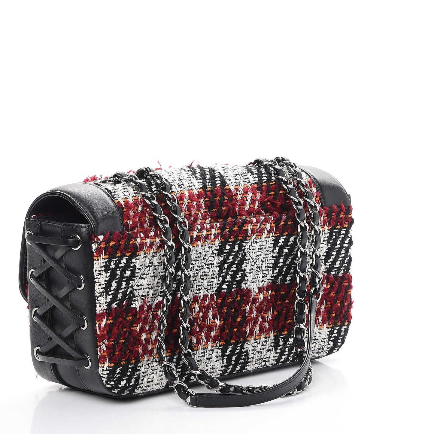 Tweed Quilted Calfskin Coco Corset Flap Multicolor