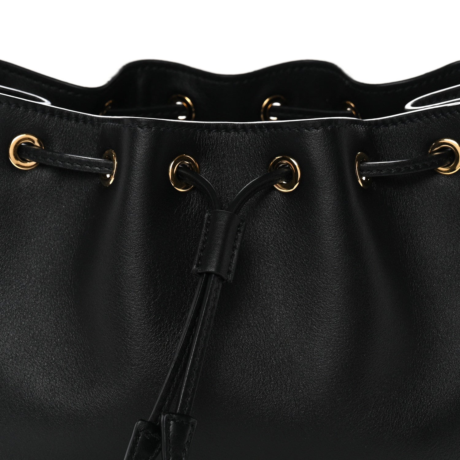 Prada Soft Calfskin Mini Darling Bucket Bag Black 7 of 10