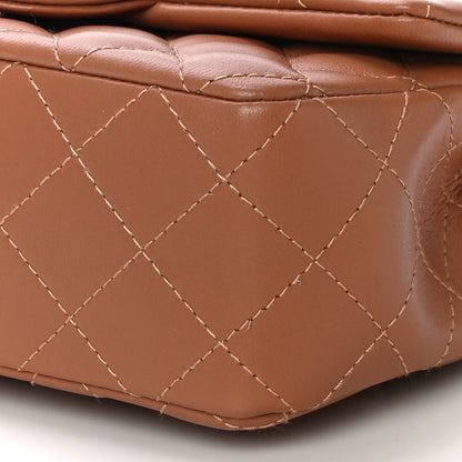 Chanel Lambskin Quilted Mini Rectangular Flap Brown 9 of 10