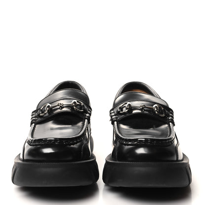 Gucci Magnum Calfskin Nappa Samoa Mens Horsebit Platform Lug Sole Loafers 11 Black 2 of 9