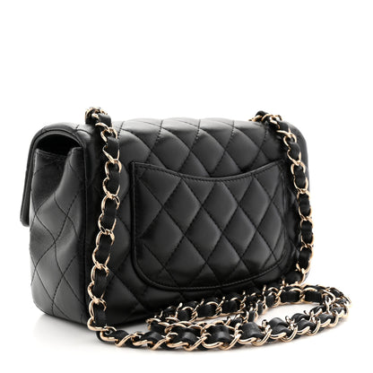 Chanel Lambskin Quilted Mini Rectangular Flap Black 3 of 10