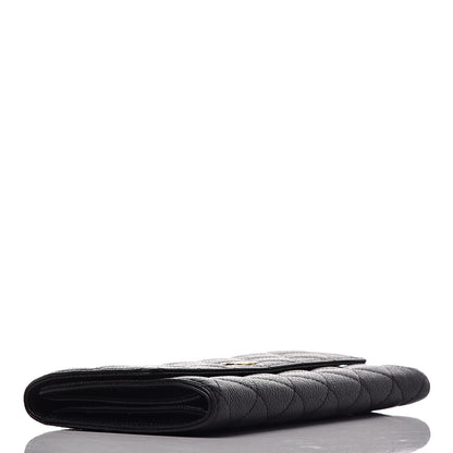 Chanel Caviar Quilted Large Flap Wallet Black 4 of 10