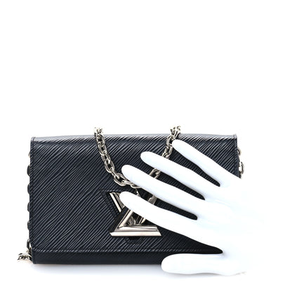 Louis Vuitton Epi Twist Chain Wallet Black 4 of 9