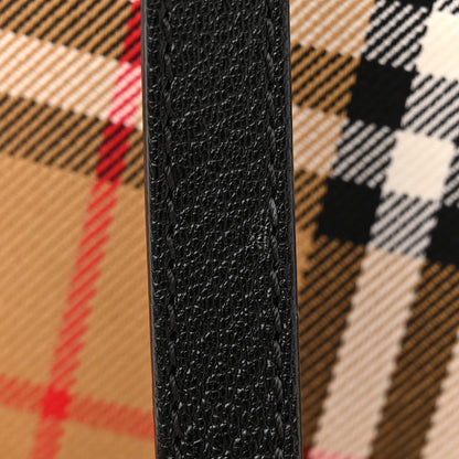 Burberry Goatskin Vintage Check Medium Banner Tote Black 12 of 15