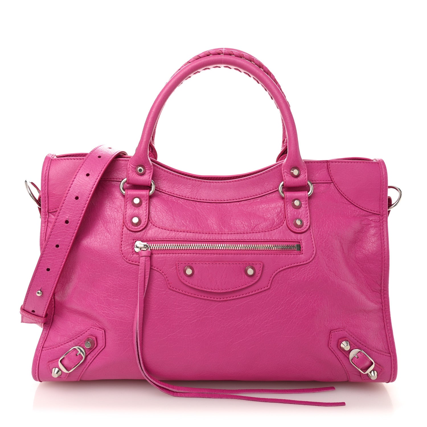 Balenciaga Agneau Classic Hardware Medium Le City Rose Magenta