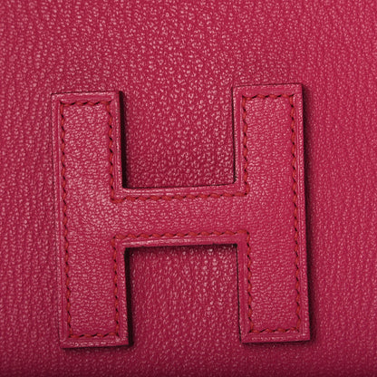 Hermes Chèvre Mysore Jige Elan 29 Clutch Rose Shocking 9 of 17