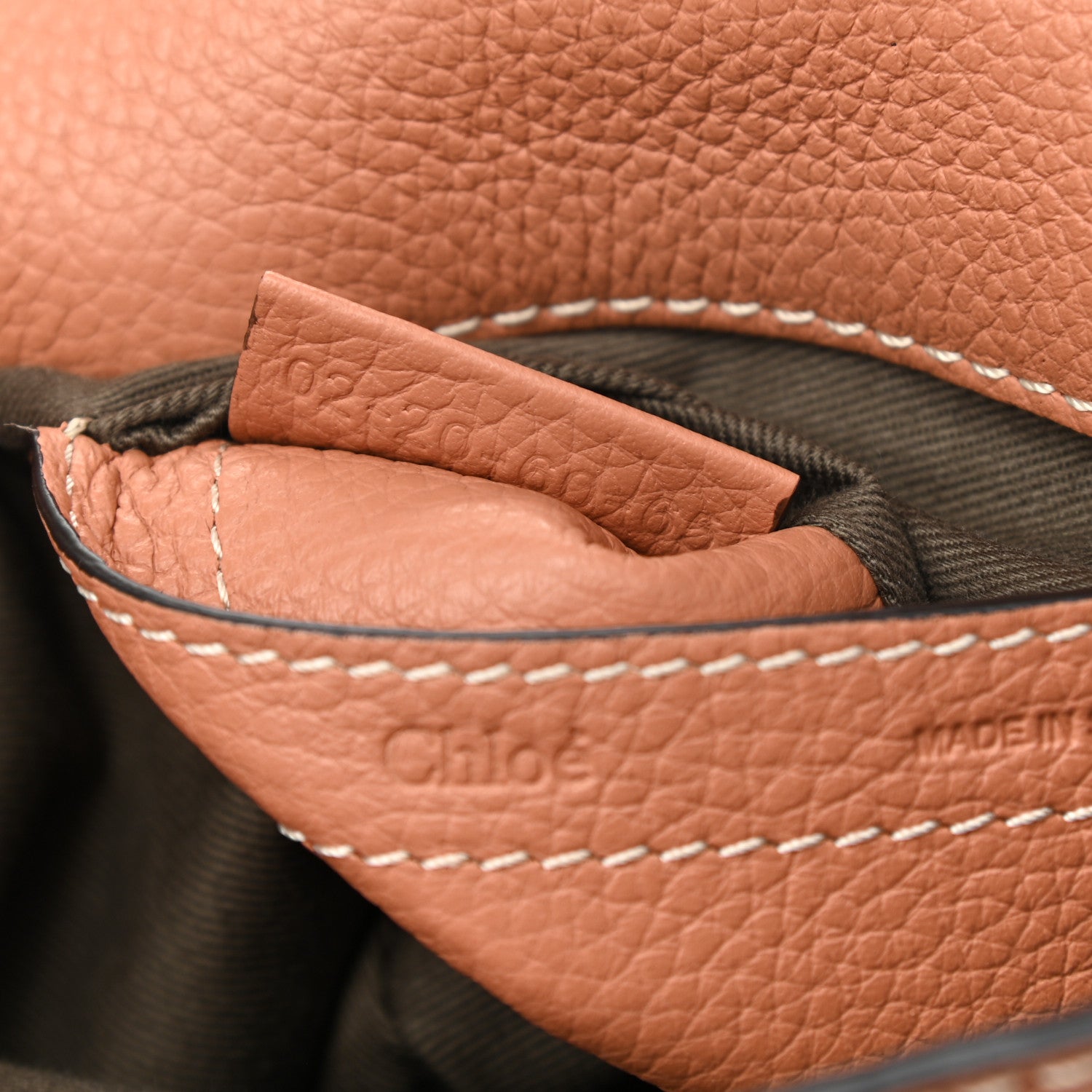 Chloe Calfskin Mini Marcie Round Crossbody Bag Peach Bloom 6 of 8