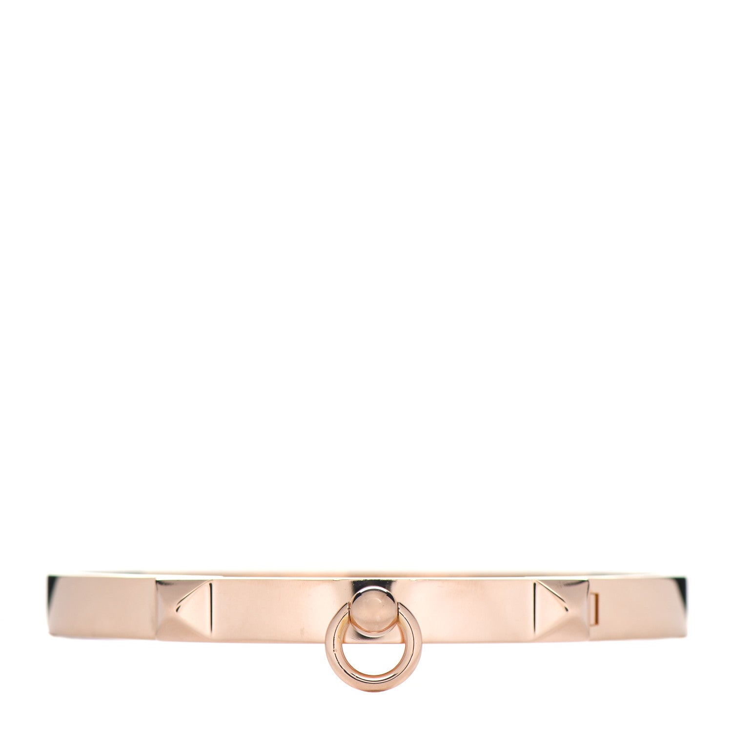 Hermes 18K Rose Gold PM Collier De Chien Bracelet ST 1 of 4