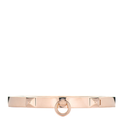 Hermes 18K Rose Gold PM Collier De Chien Bracelet ST 1 of 4
