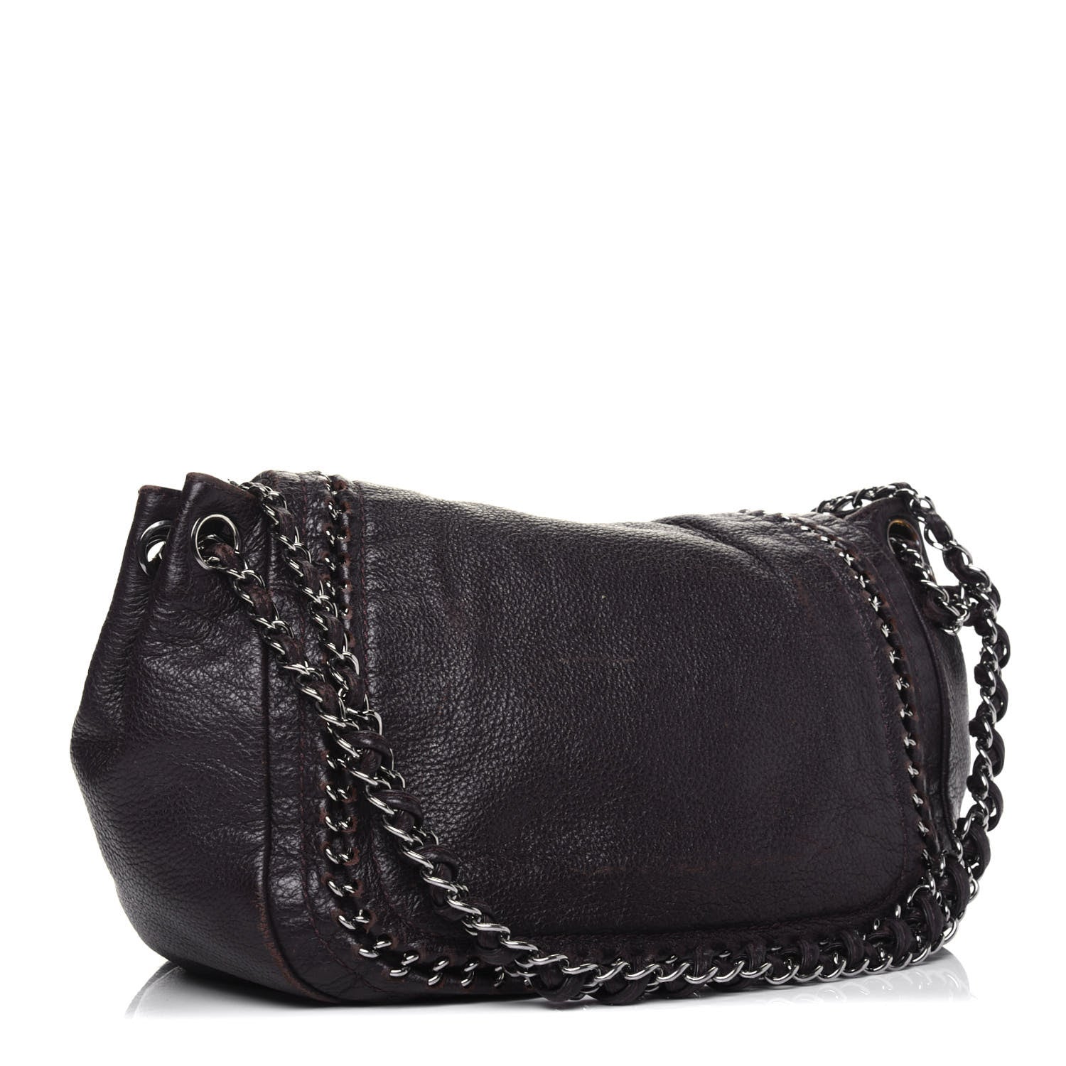 Chanel Metallic Deerskin Luxe Ligne Flap Black 4 of 34