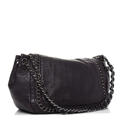 Chanel Metallic Deerskin Luxe Ligne Flap Black 4 of 34