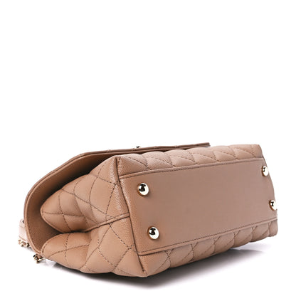 Chanel Caviar Quilted Mini Coco Handle Flap Beige 4 of 12