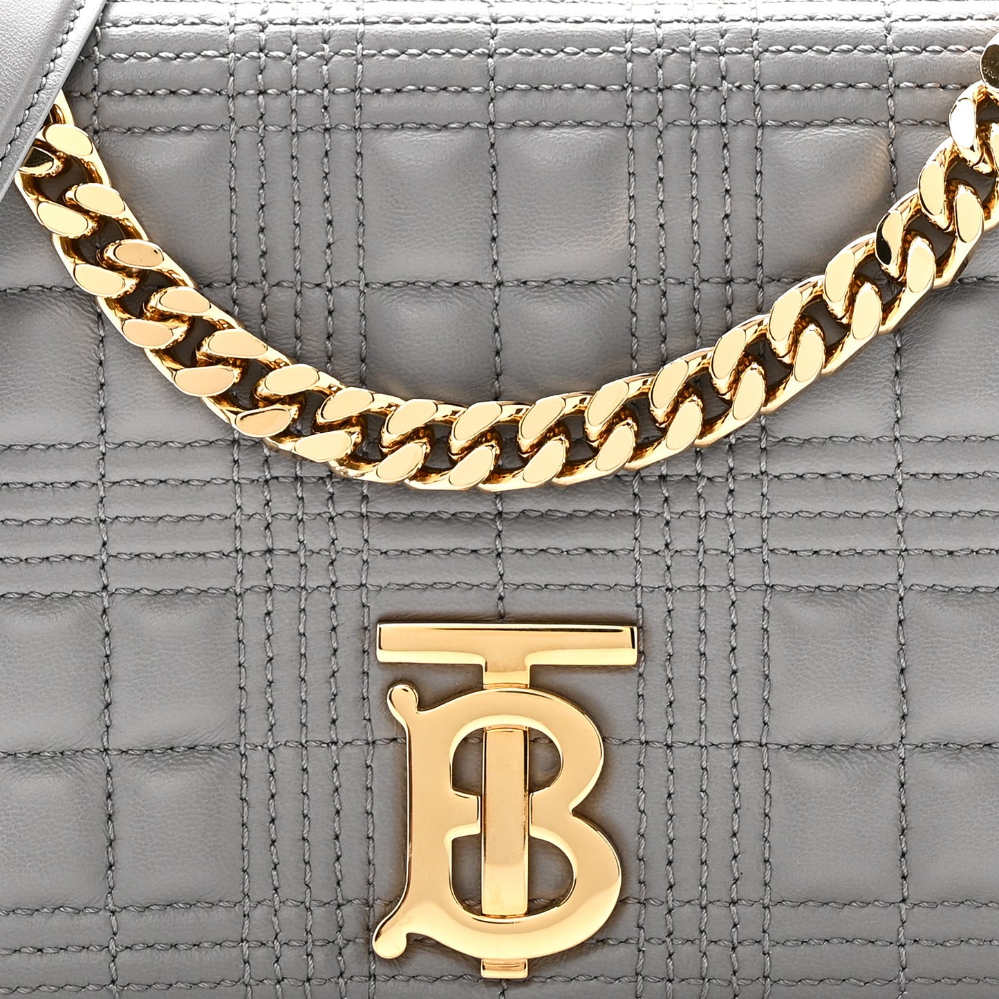 Lambskin Quilted Small Lola Bag Grey