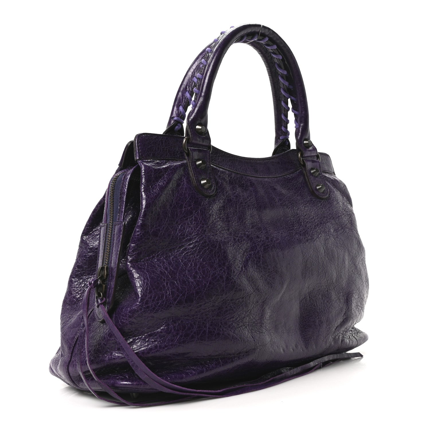 Balenciaga Agneau Classic Hardware Step Violet 3 of 10