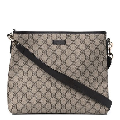 Gucci GG Plus Monogram Medium Flat Messenger Bag Dark Brown 1 of 6