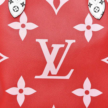 Louis Vuitton Monogram Giant Neverfull MM Rouge 13 of 14