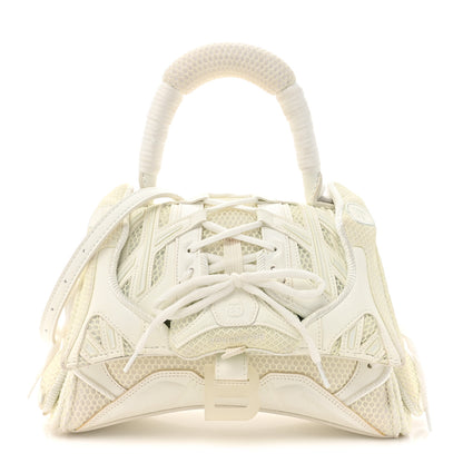 Balenciaga Faux Calfskin Fabric Glow In The Dark Small Sneakerhead Top Handle Bag White 1 of 13