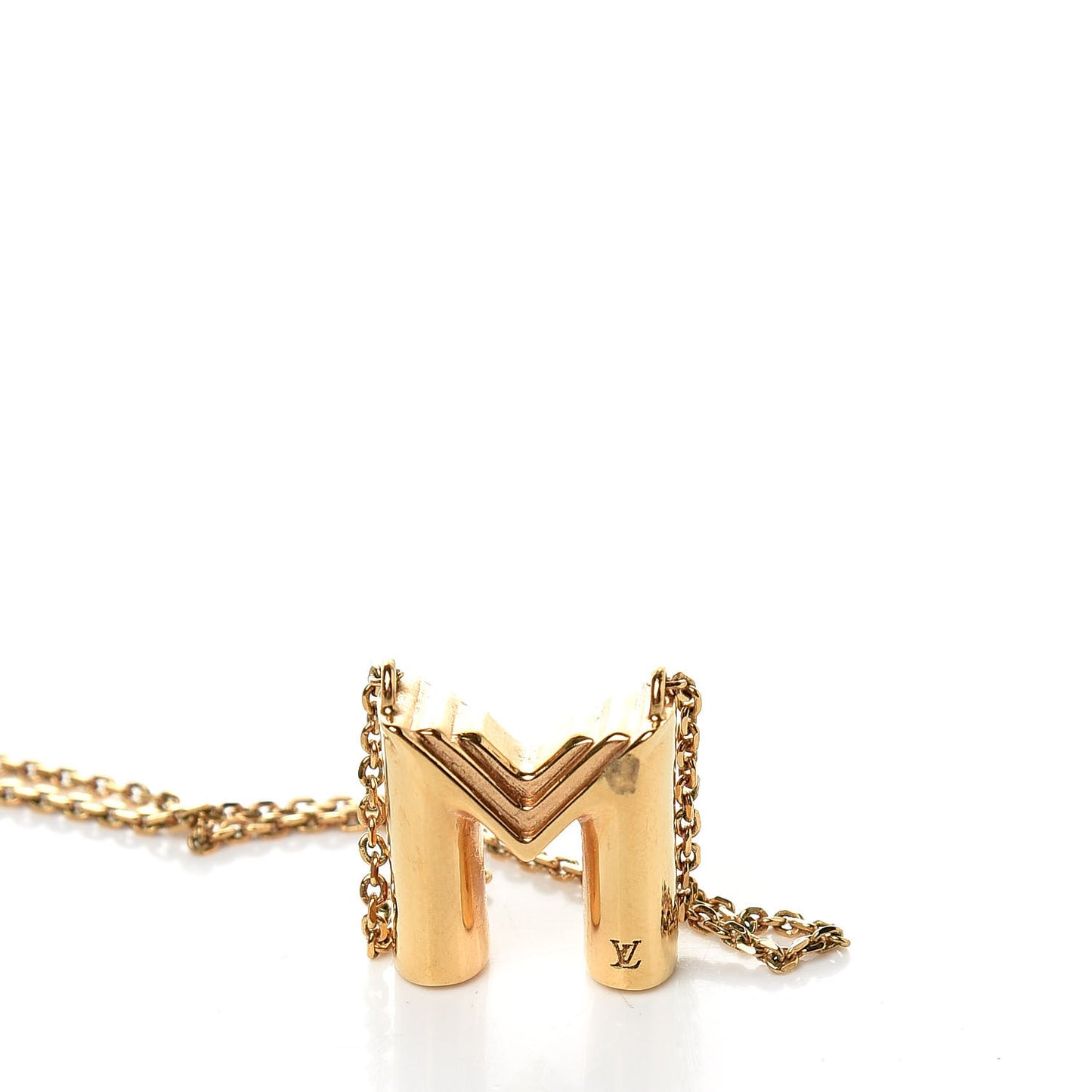 LV And Me Letter M Necklace Gold