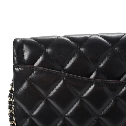 Chanel Lambskin Quilted Clutch With Chain Flap Black 7 of 8