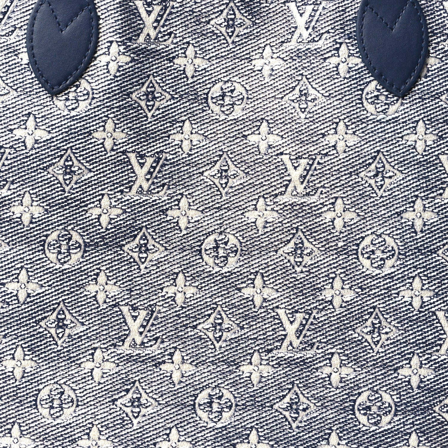 Louis Vuitton Monoglam Neverfull MM Blue 8 of 12