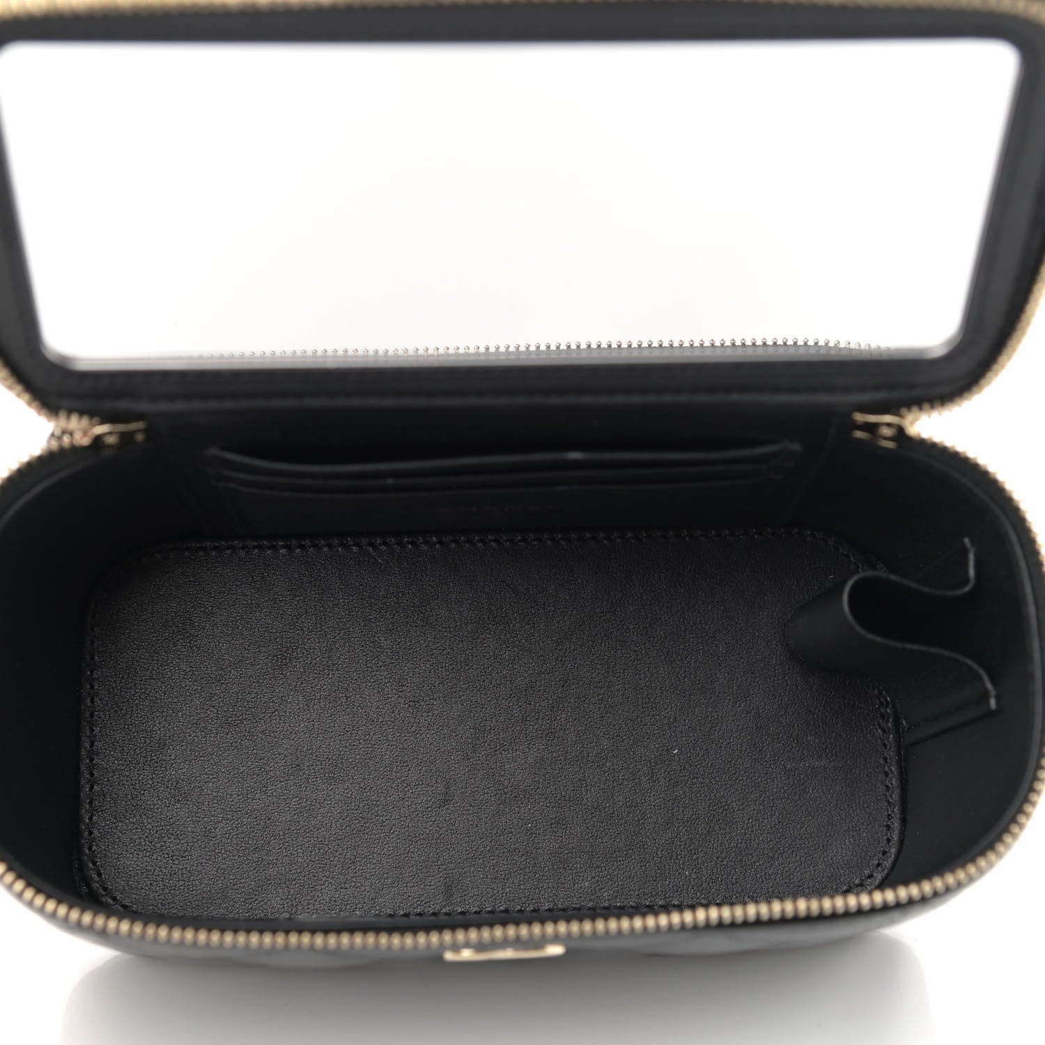 Chanel Lambskin Quilted Small Top Handle Vanity Case With Chain Black 5 of 12