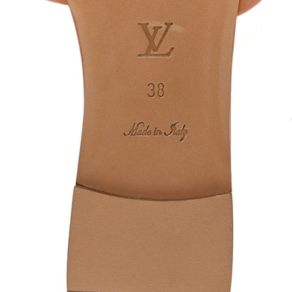 Louis Vuitton Lambskin Embossed Monogram Revival Flat Mules 38 Arizona 7 of 9