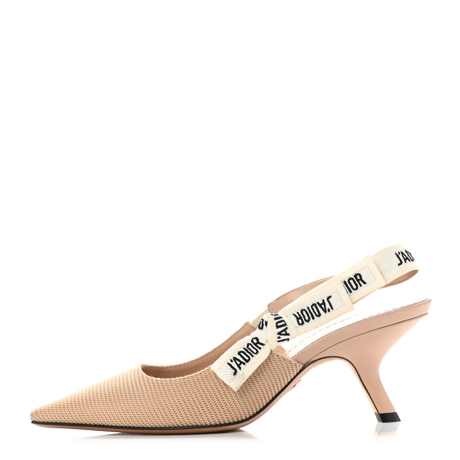 Christian Dior Technical Canvas Ribbon J Adior Slingback 65mm Pumps 37 Powder Nude 1 of 8