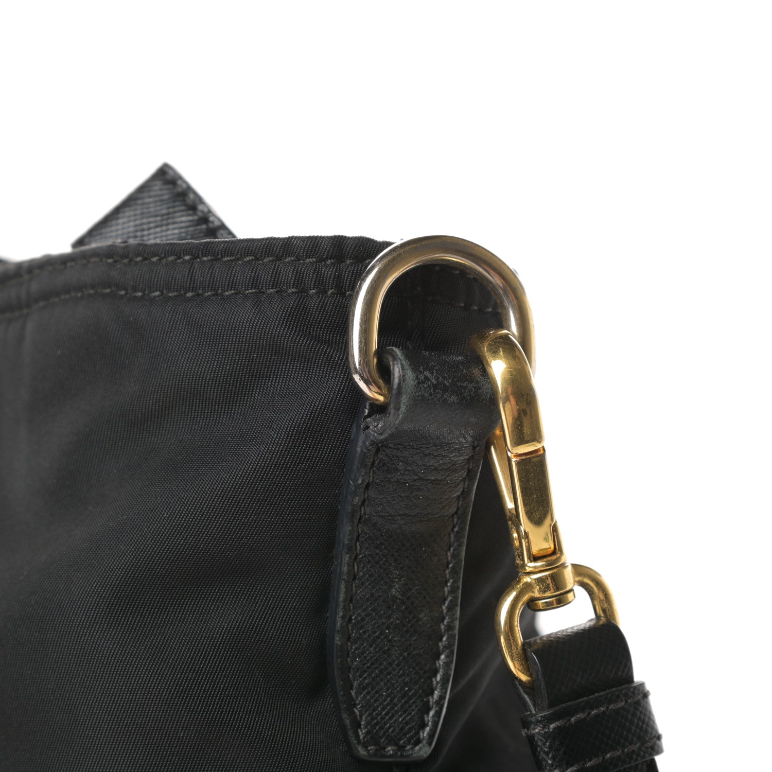 Prada Tessuto Nylon Saffiano Tote Black 13 of 18