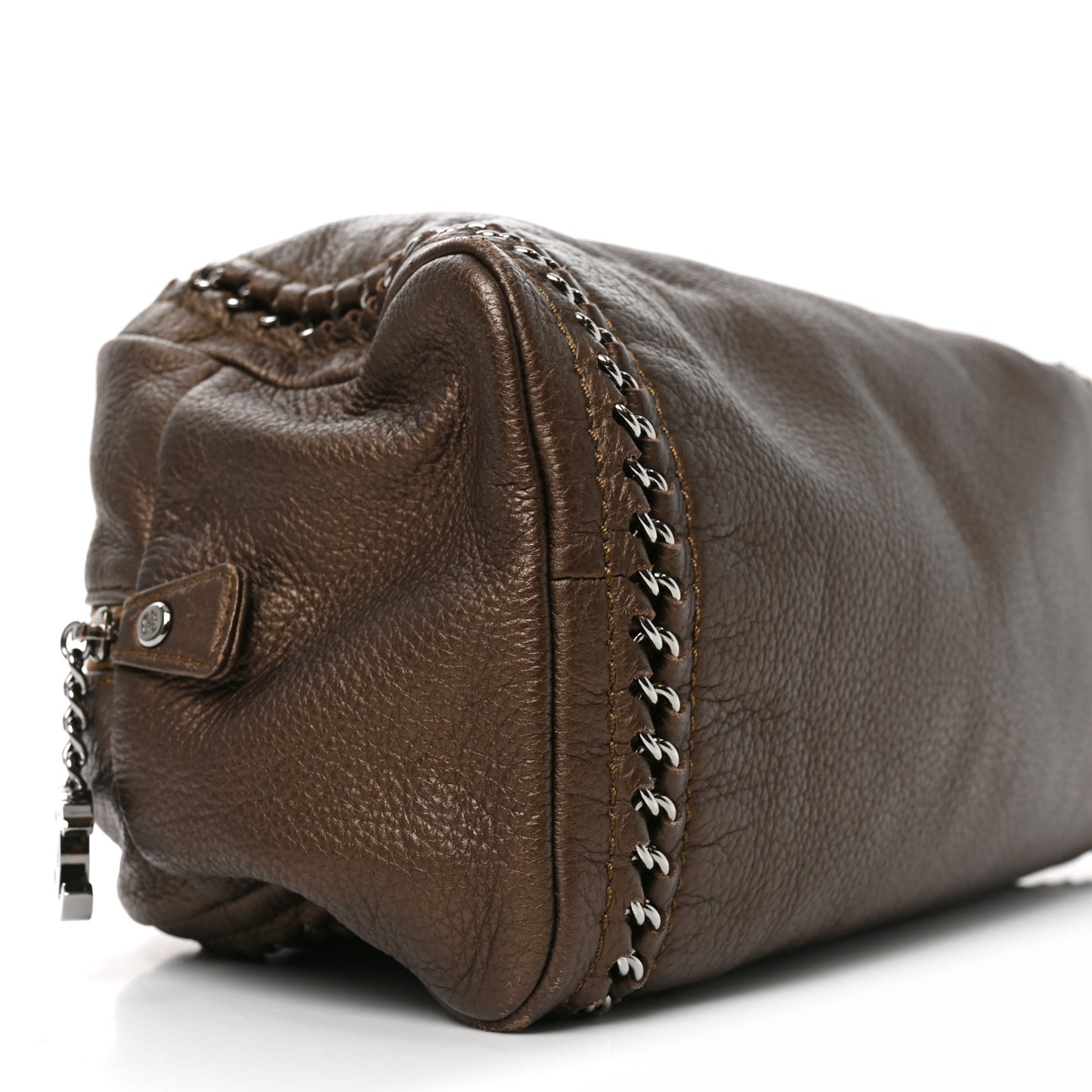 Metallic Goatskin Medium Luxe Ligne Bowler Bronze